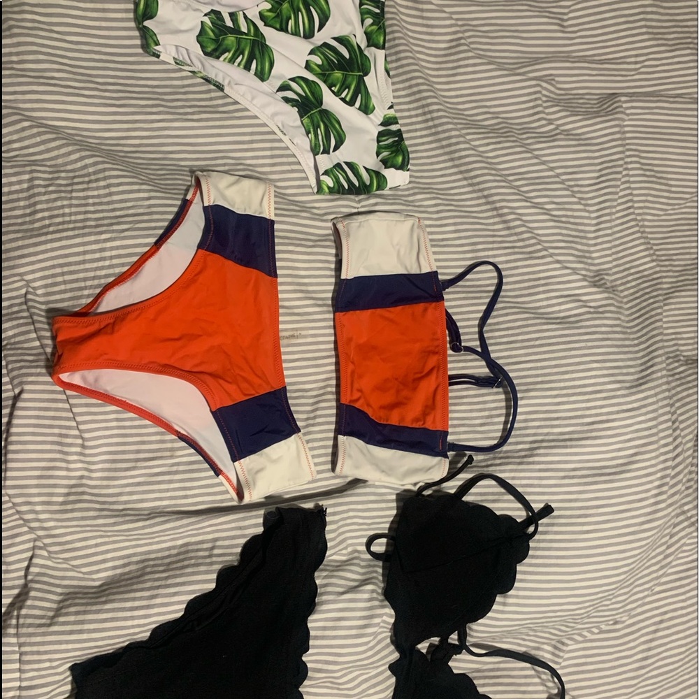 two full cupshe bikinis and one bikini bottom